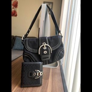 Coach black purse & wallet bundle!